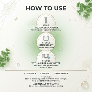 OEM ODM Ginkgo Biloba Bacopa Complex Capsules 100 Comprimés en Vrac Fournisseur de Marque Privée - Product Image 2