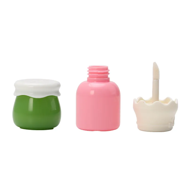 Factory Sell 8Ml Lovely Cute Baby Empty Bottle Lip Gloss Mini Milk Glaze Tube Transparent Pink Milk Shape Bottle