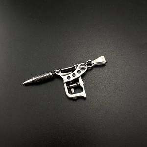 Accesorios para máquina de tatuajes, colgante de llave retro de hip-hop para hombre, collar punk de acero inoxidable y titanio, novedad de 2021 - Product Image 3