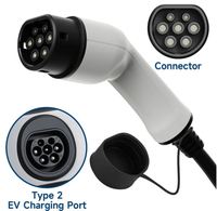 Câble de charge pour véhicule électrique domestique OEM Mode 3, 32A 22kW, Type 2 vers Type 2