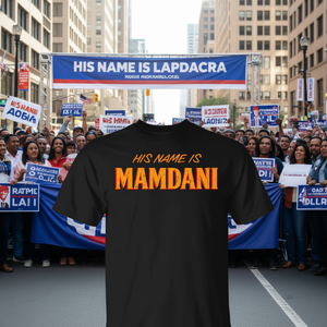 T-shirt « Son Nom Est Mamdani » – Vêtement Promotionnel pour le Maire 2025 - Product Image 3