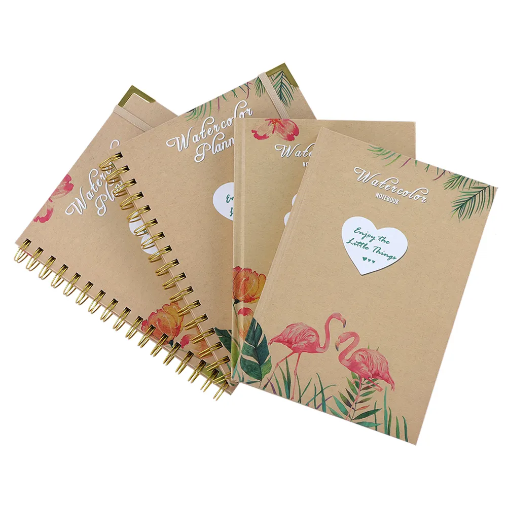 Op Maat Bedrukt Milieuvriendelijk Briefpapier Levert Draad-O-Binding Notebook A5 Spiraal Planner Notebook B5 Dagboek 120 Vellen