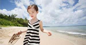 Nuevo Diseño 2016 Ropa de Verano para Niños Vestidos Casuales de Playa con Rayas - Product Image 4