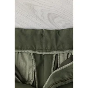 Pantalones Chinos de Algodón y Modal Verde para Otoño e Invierno - Product Image 4