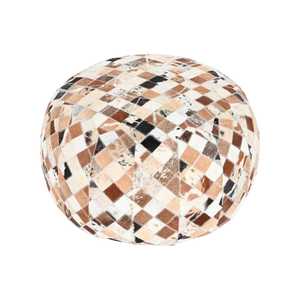 Cojín de Piso de Cuero 48X48X35 Color Camel - Product Image 1