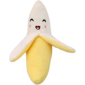 Juguetes de algodón de lujo para perros Squeeze Squeaker Puppy Chew Toy Classic Bananas Design Cute Plush Dog Squeak Toys Suministros para mascotas - Product Image 4