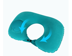 Aufblasbare U-förmige Reise kissen Hals Kopfstütze <span class=keywords><strong>PVC</strong></span> Luftkissen Office Nap Reise massage Aufblasbares Nacken kissen für Flugzeuge - Product Image 5