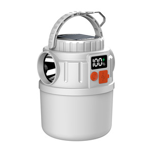 Solar Camping Lantern Digital Display Rechargeable Outdoor Emergency Light White Light 360 Degree <b>Illumination</b> - Product Image 5