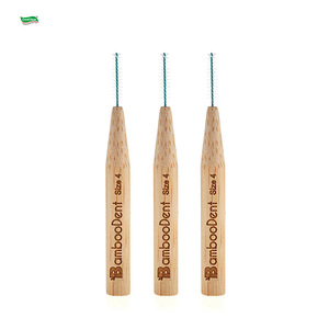 CoralClean Sikat Interdental Ramah Lingkungan Tanpa Limbah Bentuk I dari Bambu Kayu dengan Bulu Nilon Bersertifikat CE - Product Image 1