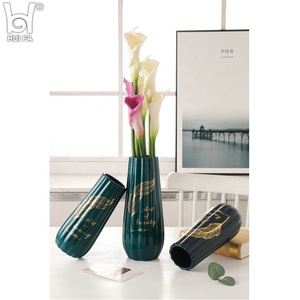 Fabbrica direttamente vendita al coperto Vasi di ceramica <span class=keywords><strong>vaso</strong></span> di fiore con oro decal <span class=keywords><strong>per</strong></span> hotel home decor - Product Image 3