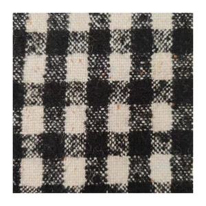 660 g/<span class=keywords><strong>m</strong></span> abrigo de cuadros blanco negro europeo y americano de alta calidad Vintage 50 tela de chaqueta de traje de lana - Product Image 1