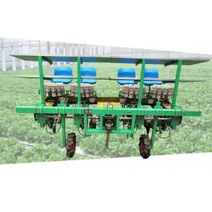 Tractor driven lettuce transplanting machine farmers need vegetable seedling planting machine sale