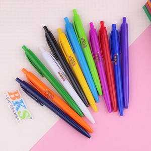 प्रचार कस्टम लोगो मुद्रित बॉलपॉइंट पेन कम कीमत कई रंग रिट्रेटेबल नरम रबर क्लिक प्लास्टिक पेन नारंगी 1.0 मिमी - Product Image 2