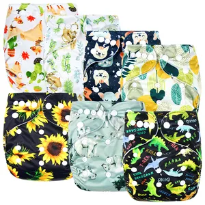 Famicheer Plain Color Cloth Diaper Organic Cotton Baby Reusable Diaper Eco Friendly Bamboo Fabric