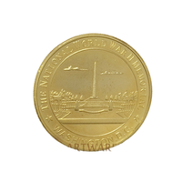 Pièce de monnaie commémorative ronde vierge OEM/ODM en métal, gravée au laser, imprimée en typographie, plaquée or, cadeau souvenir