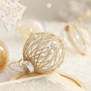 2025 Wholesale Transparent <strong>PET</strong> Christmas Ball New Year Holiday Decorative Supplies with Rope for Christmas Tree Decoration - Product Image 3