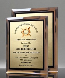 Placa chapada en oro Premium Noble, placa de reconocimiento enmarcada en vidrio para regalo de negocios de <span class=keywords><strong>Honor</strong></span> de comunidad corporativa - Product Image 5