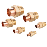 8 mm-67 mm kuningan pria fitting ungu kuningan pipa tembaga lasan AC dan pendingin pipa fitting koneksi