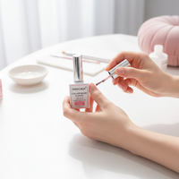 Base Coat Caoutchouc Élastique Marque Privée Disponible, Gel de Base Caoutchouc Épais pour Salon de Manucure, Base Coat Caoutchouc Couleur Personnalisée