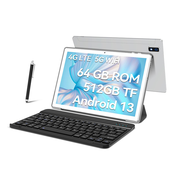 10.1 Inch 2 in 1 Tablet Laptop RAM2GB+ROM32GB Octa Core MTK Android 8 for Student Learning with Keyboard