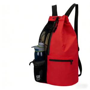 New Fashionable Ripstop Trendy Swimming Bag Mesh <strong>Drawstring</strong> <strong>Backpack</strong> with Mesh Custom <strong>Backpack</strong> Beach Gym Bag - Product Image 2
