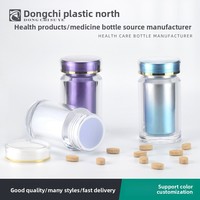 Flacon de compléments alimentaires haut de gamme, capacité 100 ml, grand volume, conteneur de 60 unités, herbes médicinales chinoises, plastique