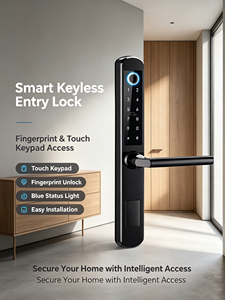 Serrure de porte intelligente VICAN en acier inoxydable, mot de passe, contrôle par application Bluetooth, porte en bois, sécurité de classe C, or, argent, noir - Product Image 2
