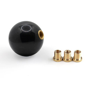Pommeau de levier de vitesse en cristal noir, 8 boules, en résine, pour voiture manuelle, universel - Product Image 5