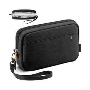 Sac de rangement pour appareils électroniques personnalisé en polyester recyclé 600D, résistant aux chocs, imperméable, avec fermeture éclair, étui de voyage portable - Product Image 1
