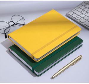 Carnet A5 personnalisable en cuir PU, pas cher, en gros, avec logo imprimé, reliure, sangle élastique, livre avec logo personnalisé - Product Image 2