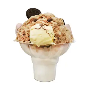 Hochwertige neue Ideen Einweg rasierte Eis Slushy Bowl Kuchen Pudding Gelee Dessert Plastik paket Dicke Eis becher