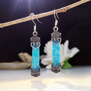 Orecchini Pendenti con Motivo Oceanico Bohémien e Design Intagliato, Accessori di Moda in Stile Vintage per Donne - Product Image 2