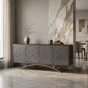 Meuble de rangement multifonctionnel de style moderne, buffet pour salle à manger, armoires latérales - Product Image 4