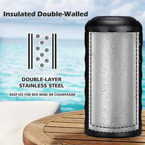 Компактный охладитель бутылки вина премиум-класса | Гладкий прочный охладитель из нержавеющей стали с вакуумной изоляцией - Product Image 3