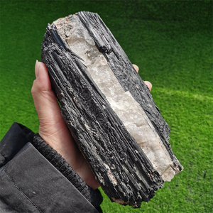 Cristal de quartz naturel de haute qualité, 1 pièce, tourmaline noir, minéraux rugueux, pôle de soins énergétiques - Product Image 3