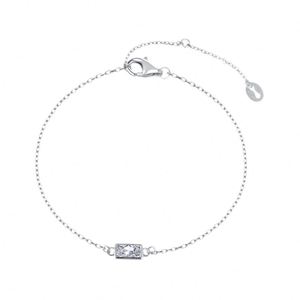 Pulseras de Cadena de Oro de 18K Dylam para Mujer, Pulseras de Plata S925 con Zirconia Rectangular 5A para Mujer - Product Image 1