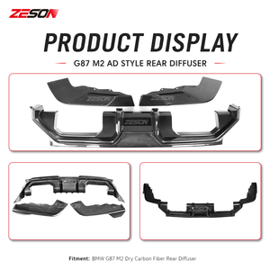 Diffuseur arrière ZESON en fibre de carbone sèche style AD 3 pièces pour BMW M2 G87 Coupé <span class=keywords><strong>2023</strong></span>+ - Product Image 3