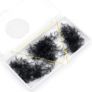 Super Matte Black 4D 5D 6D 8D Abanicos de pestañas sueltas Hechos a mano 1000 Fans Pro Curl Loose Promade Lashes - Product Image 4