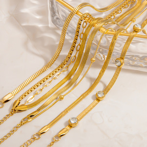 Stainless Steel Bracelet <b>Star</b> O-Chain 18K Gold Plated Women's Jewelry <b>Light</b> Luxury High-End Fashion Chain Bracelet - Product Image 1