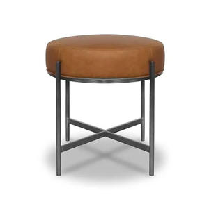 <span class=keywords><strong>Chaise</strong></span> d'hôpital moderne et durable tabouret de bar d'extérieur en cuir marron de <span class=keywords><strong>haute</strong></span> qualité cadre en métal à emboîtement noir - Product Image 3