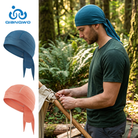 Casquette de cyclisme d'été en nylon avec logo personnalisé, respirante, en maille, protection solaire, séchage rapide, foulard pour la tête, doublure de casque