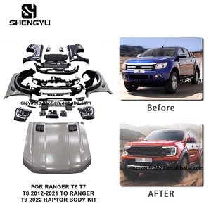Kit de Carrocería SHENGYU PP para <span class=keywords><strong>Ford</strong></span> <span class=keywords><strong>Ranger</strong></span> T6 T7 T8 2012-2021, Actualización al Estilo <span class=keywords><strong>Ranger</strong></span> T9 2022 |   Alta Calidad |   OEM - Product Image 1