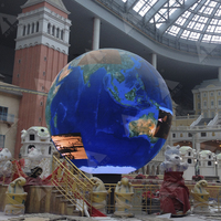 Écran sphérique LED en forme de globe, diamètre 1m, 1,5m, 2m, affichage sphérique P2 P2.5, écran LED en forme de boule, pour exposition
