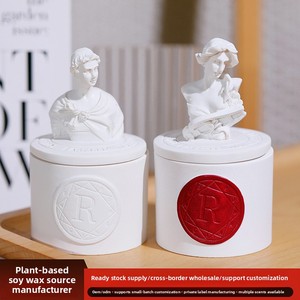 Venta al por mayor estatua interior aromaterapia vela de cera de soja aceite esencial adorno de incienso caja de regalo de vacaciones adorno de vela de fragancia - Product Image 2