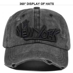 Wholesale Custom Distressed Embroidered Baseball Cap <b>Dad</b> <b>Hat</b> Vintage Sports Denim Distressed Washed High Quality Baseball Caps - Product Image 3