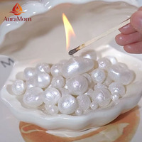 100 Bougies Parfumées aux Perles, Esthétiques et Tendance, Faites à la Main, Forme Ronde Coquillage Freesia, pour Mariage, Remise de Diplôme, Décoration Intérieure