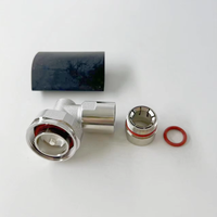 Câble d'antenne flexible 1/2 pouce, câble d'alimentation, fil électrique étanche, connecteur coaxial RF à angle droit DIN 7/16 mâle à pince