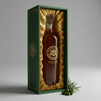 Bouteille cylindrique de luxe 770 ml en verre super flint transparent avec base lourde et bouchon en verre pour spiritueux, liqueur, whisky, brandy – Personnalisable en gros
