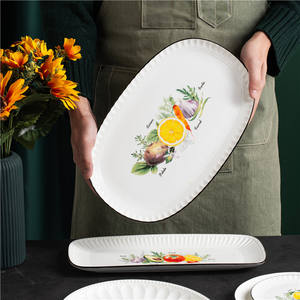 Accueil Marchandises Décor de jante de couleur personnalisée Ensembles de vaisselle <span class=keywords><strong>en</strong></span> céramique blanche émaillée imprimés citron Ensemble de vaisselle <span class=keywords><strong>en</strong></span> porcelaine <span class=keywords><strong>pour</strong></span> restaurants - Product Image 4