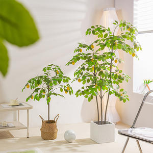 Planta verde simulada, árbol de limón grande, planta en maceta, hogar, sala de estar, decoración <span class=keywords><strong>Interior</strong></span>, adornos, planta en maceta de naranja falsa - Product Image 3